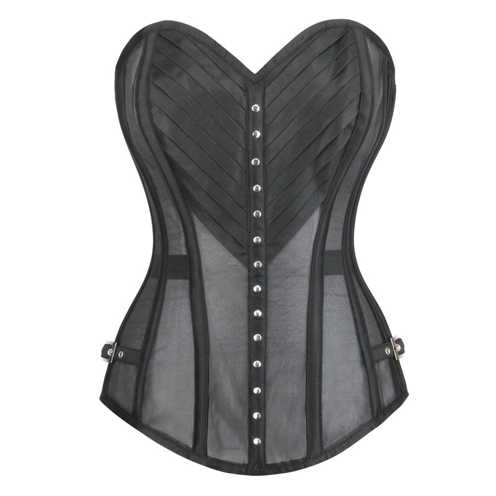 Corset Story Black Mesh Heart Corset
